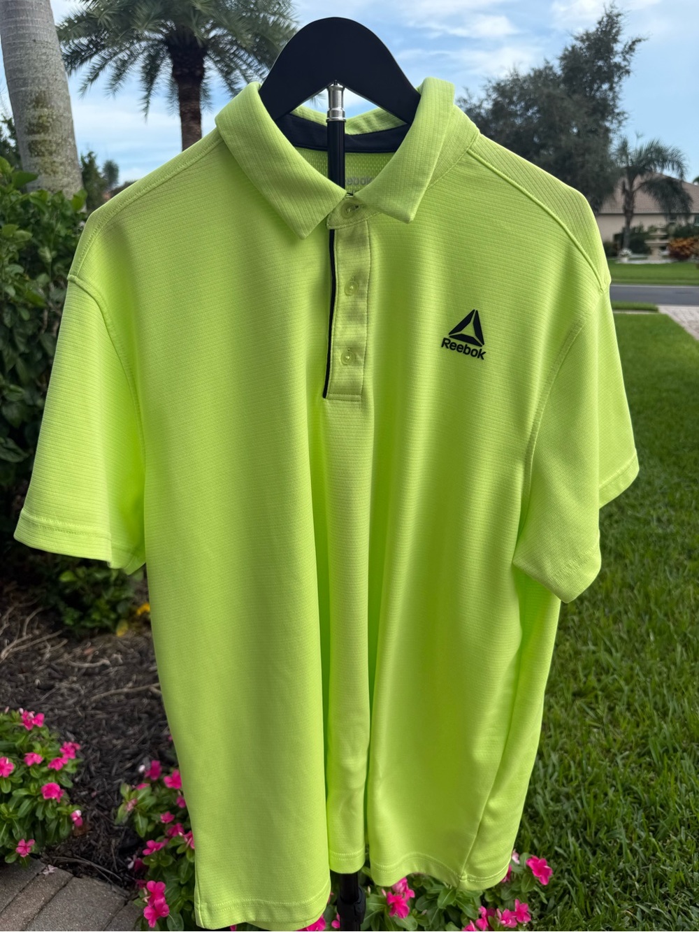 Reebok Men’s Neon Lime Performance Polo - Bright Green